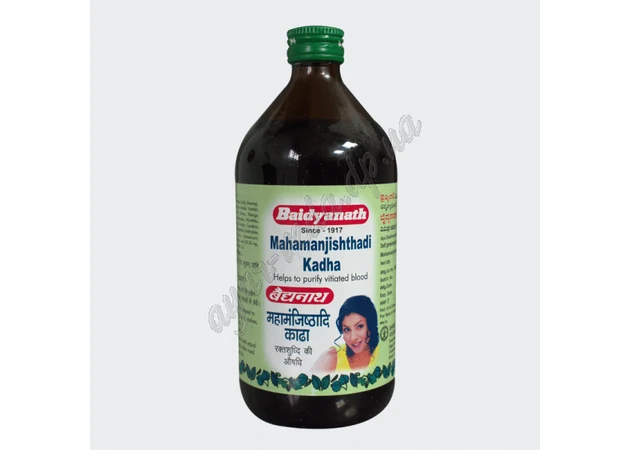 Фото 1 - Mahamanjishthadi Kwat (syrup) 450 ml. Baidyanath, Mahamanjishthadi Kadha Baidyanath, for complex skin conditions, Ayurveda