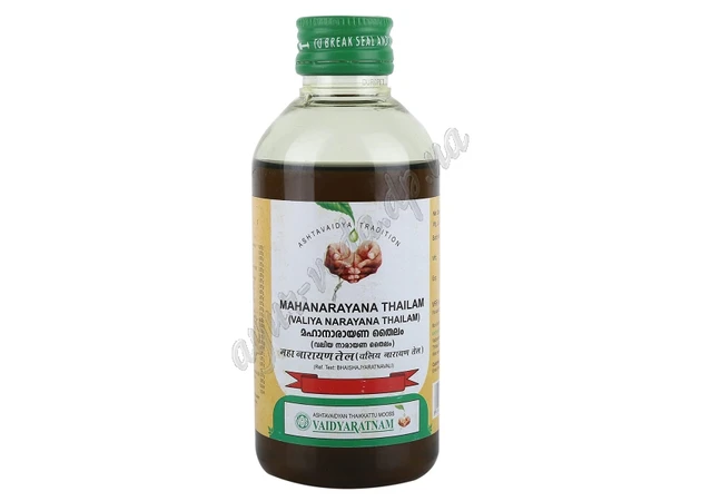 Фото 1 - Mahanarayana Thailam 200ml Vaidyaratnam, Mahanarayana Thailam, Vaidyaratnam Mahanarayana Thailam, Mahanarayan Oil for joints, Maha Na