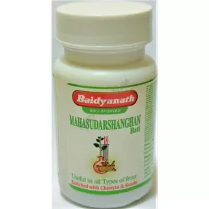 Mahasudarshan ghan Baidyanath extract 40 tab, MahaSudarshan ghan, Baidyanath, will get rid of infections, fevers, Ayurveda
