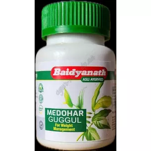 Медохар Гугул 100 таб. Байдьянатх, Medohar Guggulu Baidyanath, контроль уровня холестерина и веса, Аюрведа