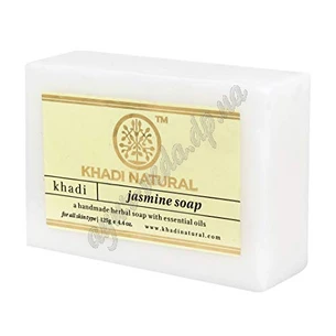 Мило Кхаді Жасмин 115-125г, Khadi Natural Jasmine Herbal Soap, Мыло Кхади Жасмин, Аюрведа Здесь