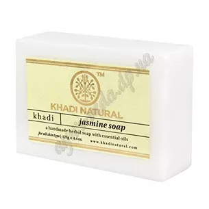 Мыло Кхади Жасмин 115-125г, Khadi Natural Jasmine Herbal Soap Мыло Кхади Жасмин Аюрведа