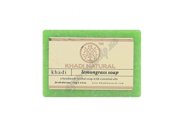 Фото 1 - Мыло Кхади Лемонграс 115-125г, Khadi Natural Lemon Soap, Мыло Кхади Лимонграсс, Аюрведа
