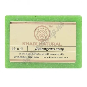 Мыло Кхади Лемонграс 115-125г, Khadi Natural Lemon Soap, Мыло Кхади Лимонграсс, Аюрведа