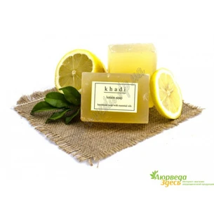 Khadi Lemon Soap 115-125g, Khadi Natural Lemon Soap, Khadi Lemon Soap, Ayurveda