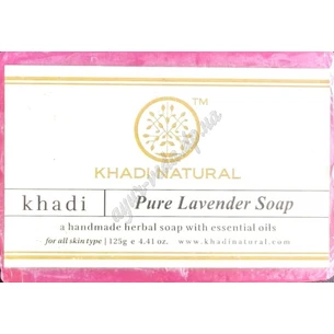 Khadi Natural Lavender Loofah Soap 115-125g, Khadi Lavender Loofah Soap, Natural Handmade Lavender Soap, Ayurveda