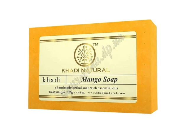 Фото 1 - Мило Кхаді Нейчрал Манго 115-125г, Khadi Natural Herbal Mango Soap, Мыло Кхади, Аюрведа Здесь