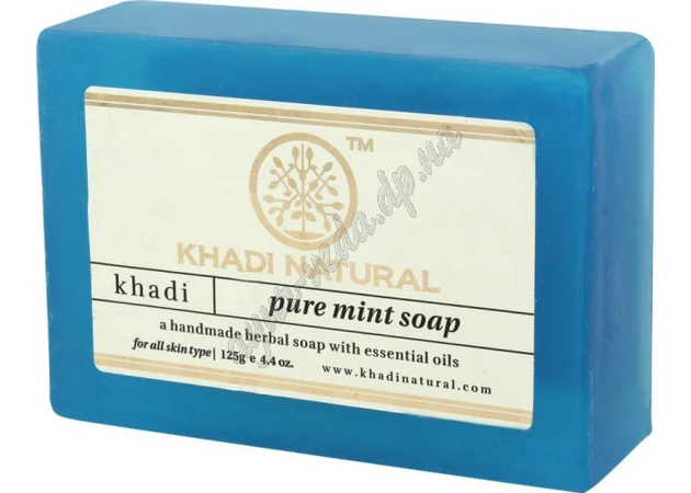 Фото 1 - Khadi Natural Herbal Mint Soap 115-125g, Khadi Natural Herbal Mint Soap Khadi Natural Herbal Mint Soap Ayurveda