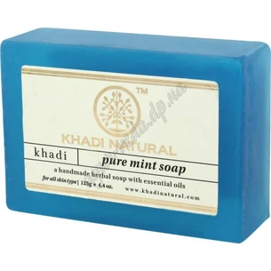 Мило Кхаді Нейчрал М'ята 115-125г, Khadi Natural Herbal Mint Soap, Мыло Кхади Мята, Аюрведа Здесь