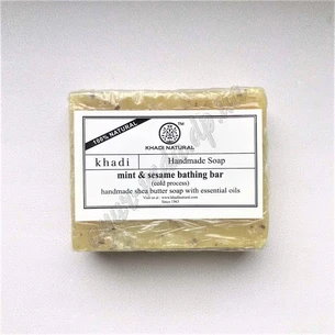 Khadi Natural Mint & Sesame Seeds Soap 100g, Khadi Natural Mint & Sesame Seeds Soap, Ayurveda