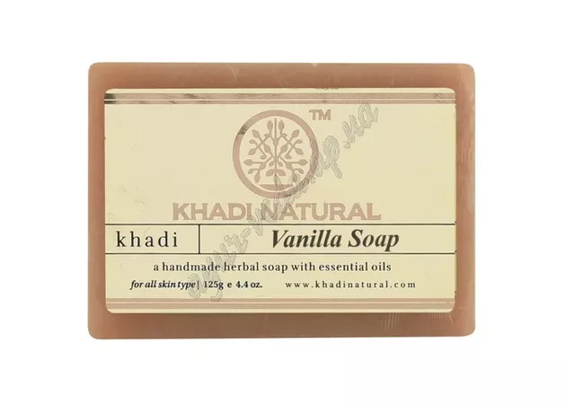 Фото 1 - Мило Кхаді Нечралз Ваніль 115-125г, Мыло Кхади Ванилла, Khadi Natural™ Herbal Vanilla Soap, Аюрведа Здесь