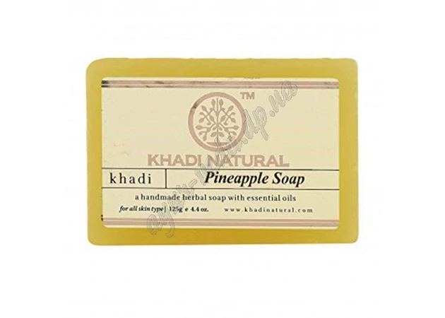 Фото 1 - Мыло Кхади Нечралз Ананас 115-125г, Мыло Кхади Ананас, Khadi Natural™ Herbal Pineapple Soap, Аюрведа