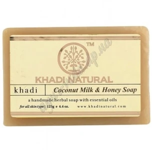 Khadi Natural Herbal Coconut milk and honey soap 115-125g, Khadi Natural Herbal Coconut milk & honey Soap, Ayur