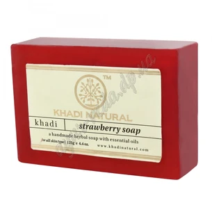 Khadi Strawberry Soap 115-125g, Khadi Natural Strawberry Soap, Khadi Strawberry Soap, Ayurveda