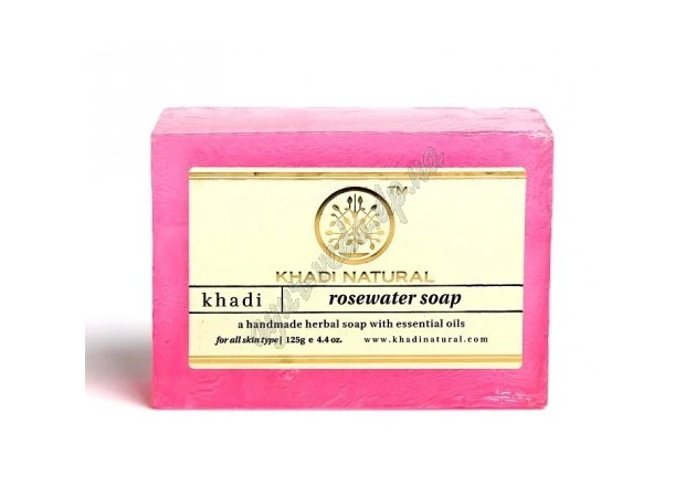 Фото 1 - Мыло Кхади Роза 115-125г, Khadi Herbal Rose Soap, Мыло Кхади Роза, Аюрведа