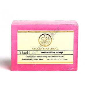 Мило Кхаді Троянда 115-125г, Khadi Herbal Rose Soap, Мыло Кхади Роза, Аюрведа Здесь