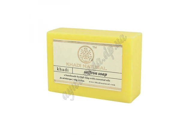 Фото 1 - Мыло Кхади Шафран 115-125г, Khadi Herbal Saffron Soap, Мыло Кхади Шафран, Аюрведа