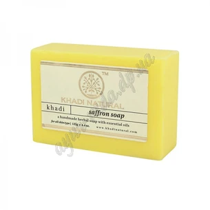 Мило Кхаді Шафран 115-125г, Khadi Herbal Saffron Soap, Мыло Кхади Шафран, Аюрведа Здесь