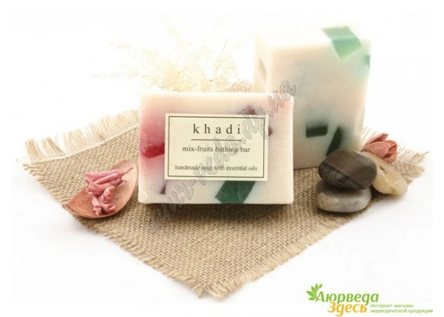 Фото 1 - Khadi Herbal Mix Fruit Soap, Khadi Herbal Mix Fruit Soap, Khadi Herbal Mix Fruit Soap, Ayurveda
