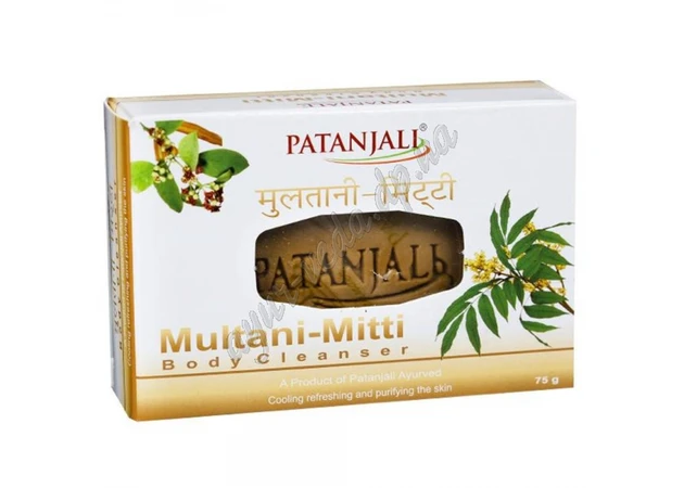 Фото 1 - Мыло Мултани Митти Оджас 75г Патанджалы, Мыло Мултаны Митти, Ojas Multani Mitti Patanjali Ayurved, Аюрведа