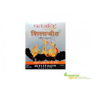 Мумійо Патандажли 20кап., Мумиё экстракт, Шиладжитвади, Shilajitvadi Bati, Patanjali Shilajit Capsule, Аюрведа Здесь