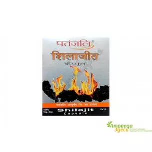 Мумійо Патандажли 20кап., Мумиё экстракт, Шиладжитвади, Shilajitvadi Bati, Patanjali Shilajit Capsule, Аюрведа Здесь