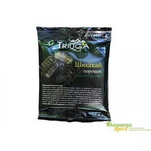 Мыльные бобы Шикакай, Shikakai, Shekakai, Триюга 50г., Acacia concinna, порошок, замена шампуням и моющим средствам от природы,