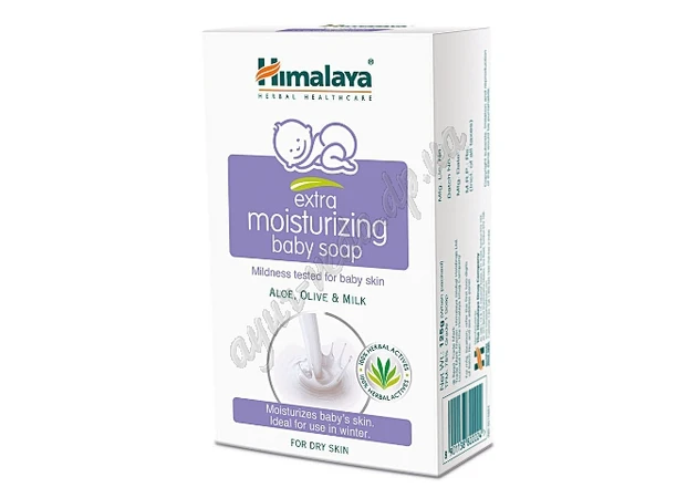 Фото 1 - Мыло увлажняющее экстра детское с оливкой и алоэ, Хималая, Himalaya Herbals Extra Moisturizing Baby Soap, Аюрведа Здесь!