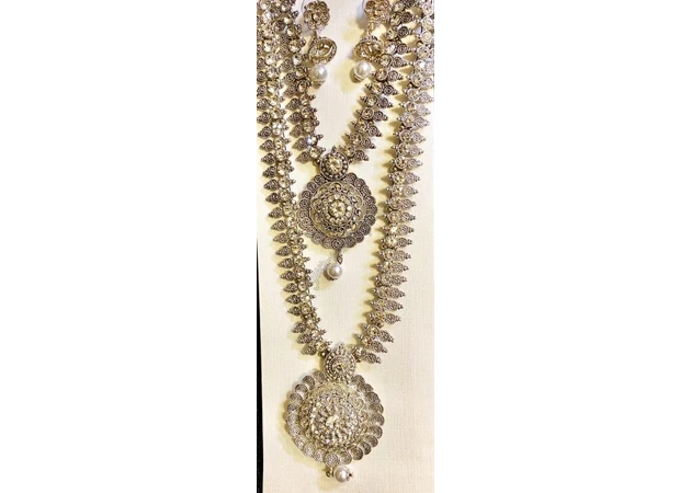 Фото 1 - Set (Necklace, chain, earrings) Chandi UT-00004534, Ayurveda Here!