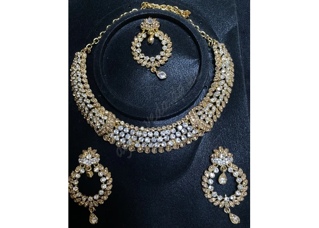 Фото 1 - Set (necklace, headpiece, earrings) UT-00003444 golden, Ayurveda Here!