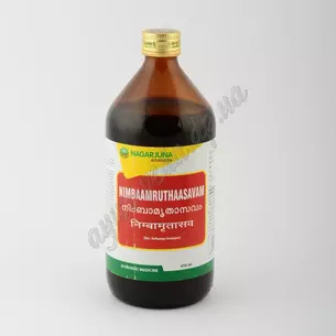 Nimbaamruthaasavam 450ml Nagarjuna, Nimbaamruthaasavam Nagarjuna, for complex skin conditions, Ayurveda.