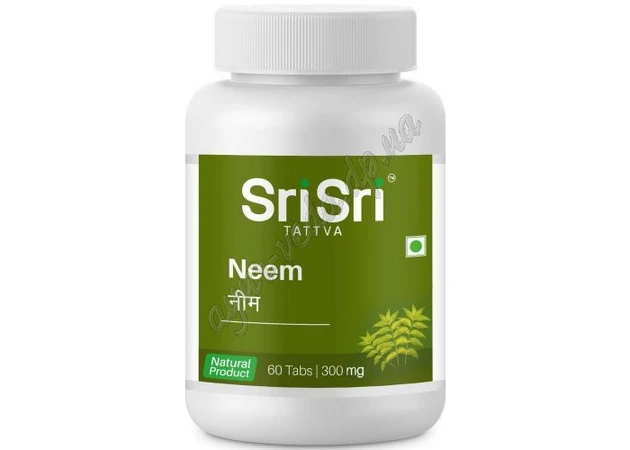 Фото 1 - Им 60 таб Шри Шри Таттва, Sri Sri Tattva Neem, Им Шри Шри Таттва, для идеальной кожи и очищения организма, Аюрведа Здесь