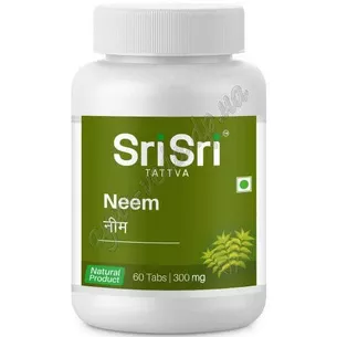 Нім 60 таб Шрі Шрі Таттва, Sri Sri Tattva Neem, Ним Шри Шри Таттва, для ідеальної шкіри та очищення організму, Аюрведа Здесь