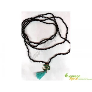 Ожерелье Омкара с кисточкой с кристаллами синий, Blue Tassel OM Necklaces, Аюрведа ЗдесьОжерелье Омкара с кисточкой с криста