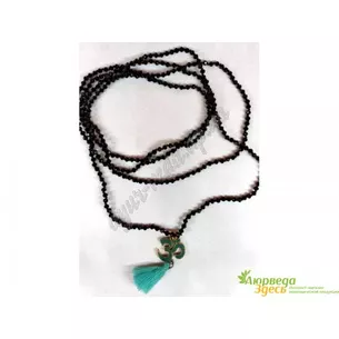 Ожерелье Омкара с кисточкой с кристаллами синий, Blue Tassel OM Necklaces, Аюрведа ЗдесьОжерелье Омкара с кисточкой с криста