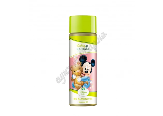 Фото 1 - Масло детское Био Миндаль Микки 200мл, Bio Almond Disney Baby Massage Oil Biotique, масло для детей «Микки Маус» Био Миндаль Биоты