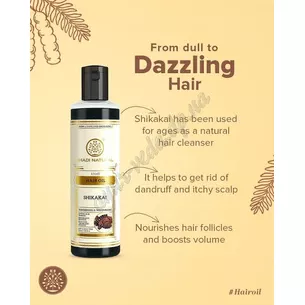 Khadi Natural Hair Oil Shikakai 210ml, Khadi Natural Hair Oil Shikakai, for restoring hair on herbs, Ayurveda