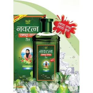Green Navratna oil for hair and head 100 ml, Navratna oil Extrathanda, Green Navratna oil