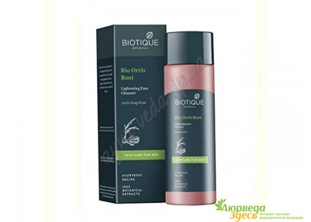 Фото 1 - Cleansing fresh gel for face and neck Bio Orris root, Men's line, Biotique Bio Orris FIT & FAIR CLEANSER, Ayurveda
