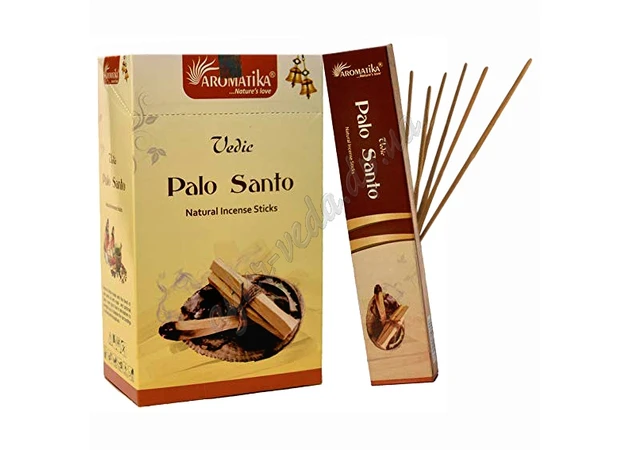 Фото 1 - Ароматика Aromatika Vedic Palo Santo 15г, Аромапалочки масальные благовония Ароматика Пало Санто Natural Masala Incense Sticks, А