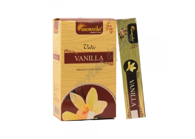 Фото 1 - Masala incense sticks Aromatics Vedic Vanilla 15g, Vedic Vanilla Natural Masala Incense Sticks,
