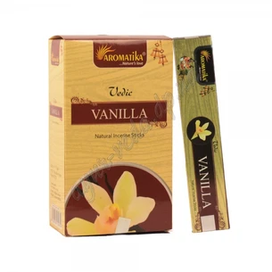 Аромапалочки масальные благовония Ароматика Vedic Vanilla 15г, Ведик Ванилла Natural Masala Incense Sticks, бдлаговоные,