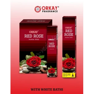 Пахощі Orkay Fragrance Red Rose Orkay 100г, аромапалочки благовония Оркей с ароматом Розы, Аюрведа Здесь
