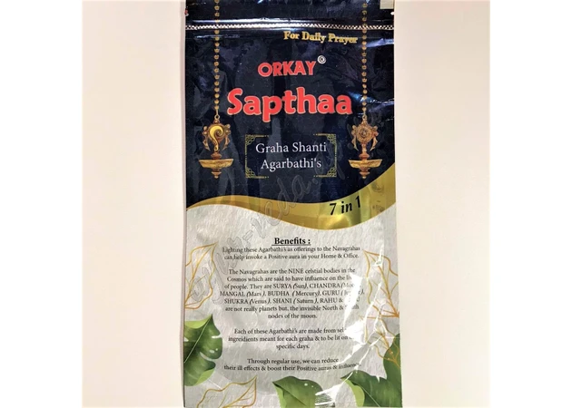 Фото 1 - Incense sticks Orkay Sapthaa, Ayurveda Incense sticks Orkay Fragrance Sapthaa 125g