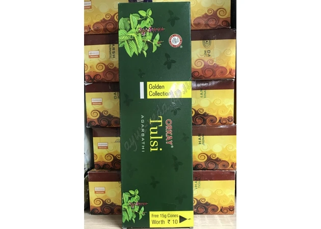 Фото 1 - Orkay Fragrance Tulasi Aromatic Sticks 100g, Orkay Masal Incense Sticks with Tulasi Aroma, Ayurveda