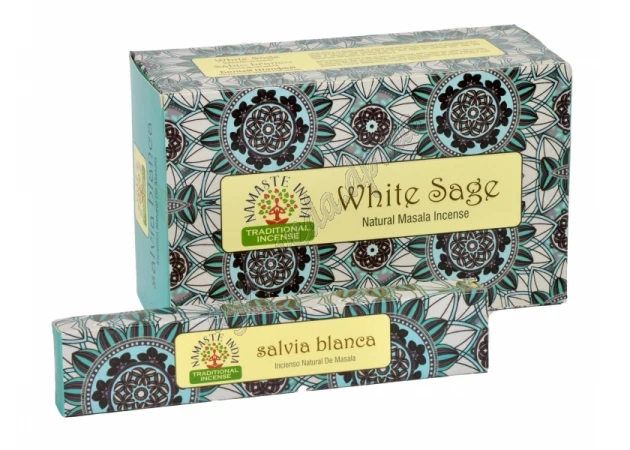 Фото 1 - Аромапалочки маскальные благовония Orkay Fragrance White Sage 15шт Оркей с ароматом Белый Шалфей, Аюрведа