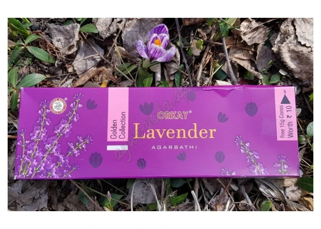 Фото 1 - Аромапалочки благовония Orkay Lavender Fragrance 100г масальные Оркей с ароматом лаванды, Аюрведа