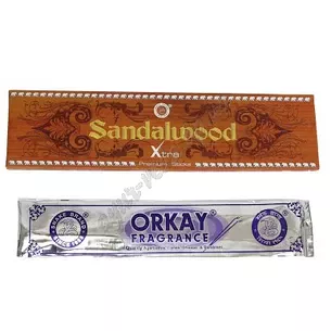 Mass incense sticks Sandal Wood Orkay with the aroma of sandalwood, Ayurveda.