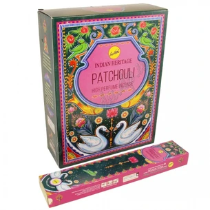 Пахощі Sree Vani Patchouli agarbatti Indian Heritage 15г, Аромапалочки масальные благовония Шри Вани Пачули, Благовоние, Аюрведа