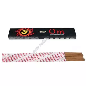 Пахощі Vedica Om Orkay Fragrance 15шт, Аромапалочки масальные благовония Ведика Ом с ароматом сандала, корицы и муска, благовони
